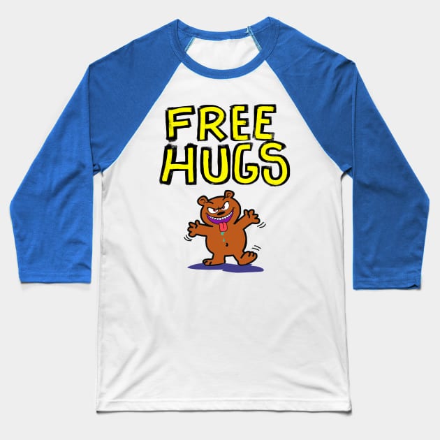 free Hugs Baseball T-Shirt by wolfmanjaq